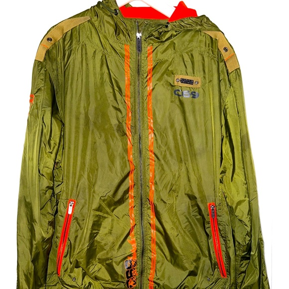 COOGI Other - COOGI Australia Sporty Army Green w/orange Trim Authentic C69 Jacket Men’s Sz XL